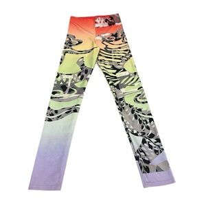 PUNK ROBB HIGH RISE LEGGINGS made in CANADA printed designer graphic pants Sz XS
